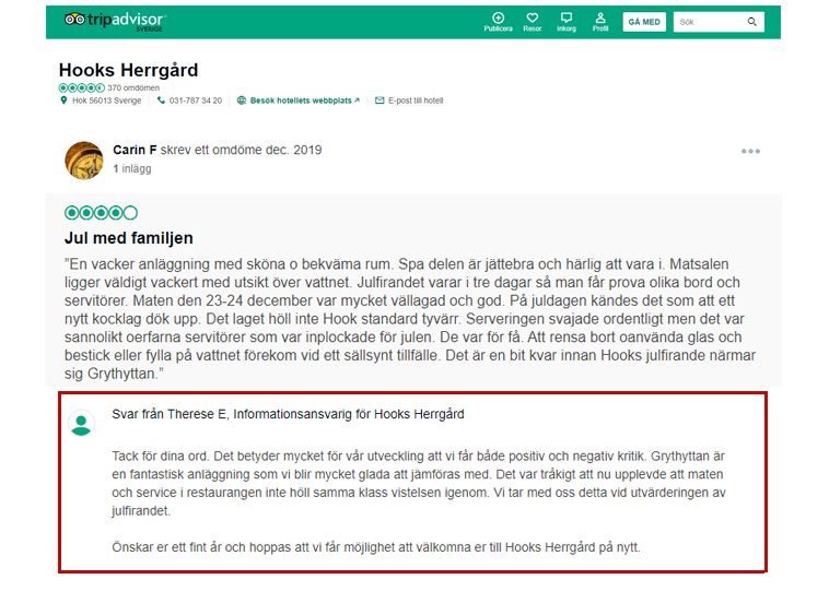 Omdöme från Tripadvisor